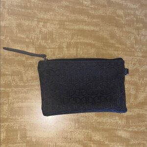 Gianni Bini Black Textured Pouch / coin purse mini bag